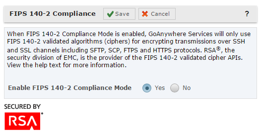 FIPS 140-2 Compliance Mode